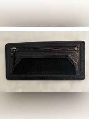 Mimco Black Leather/ Suede Large Woman's Wallett